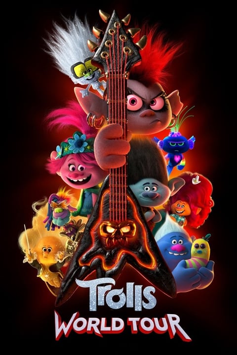 Trolls World Tour movie poster featuring colorful troll characters