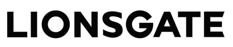 Lionsgate logo in bold black text on white background