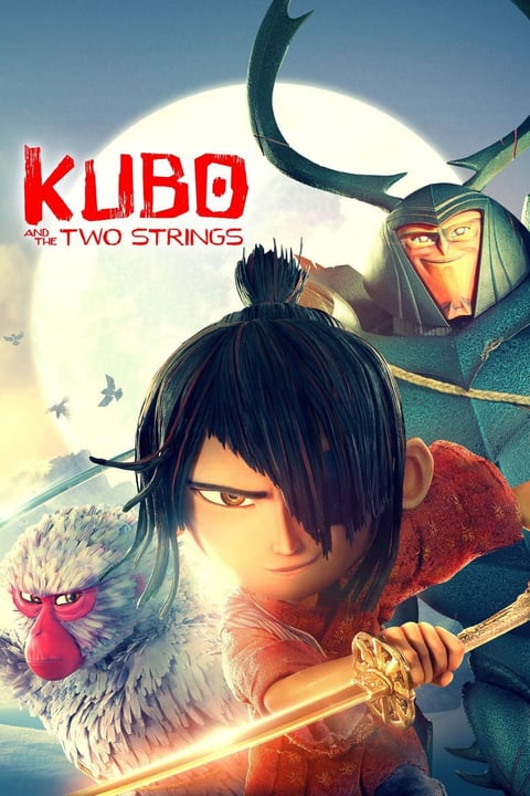 Kubo and the Two Strings movie poster featuring the young protagonist Kubo with sword